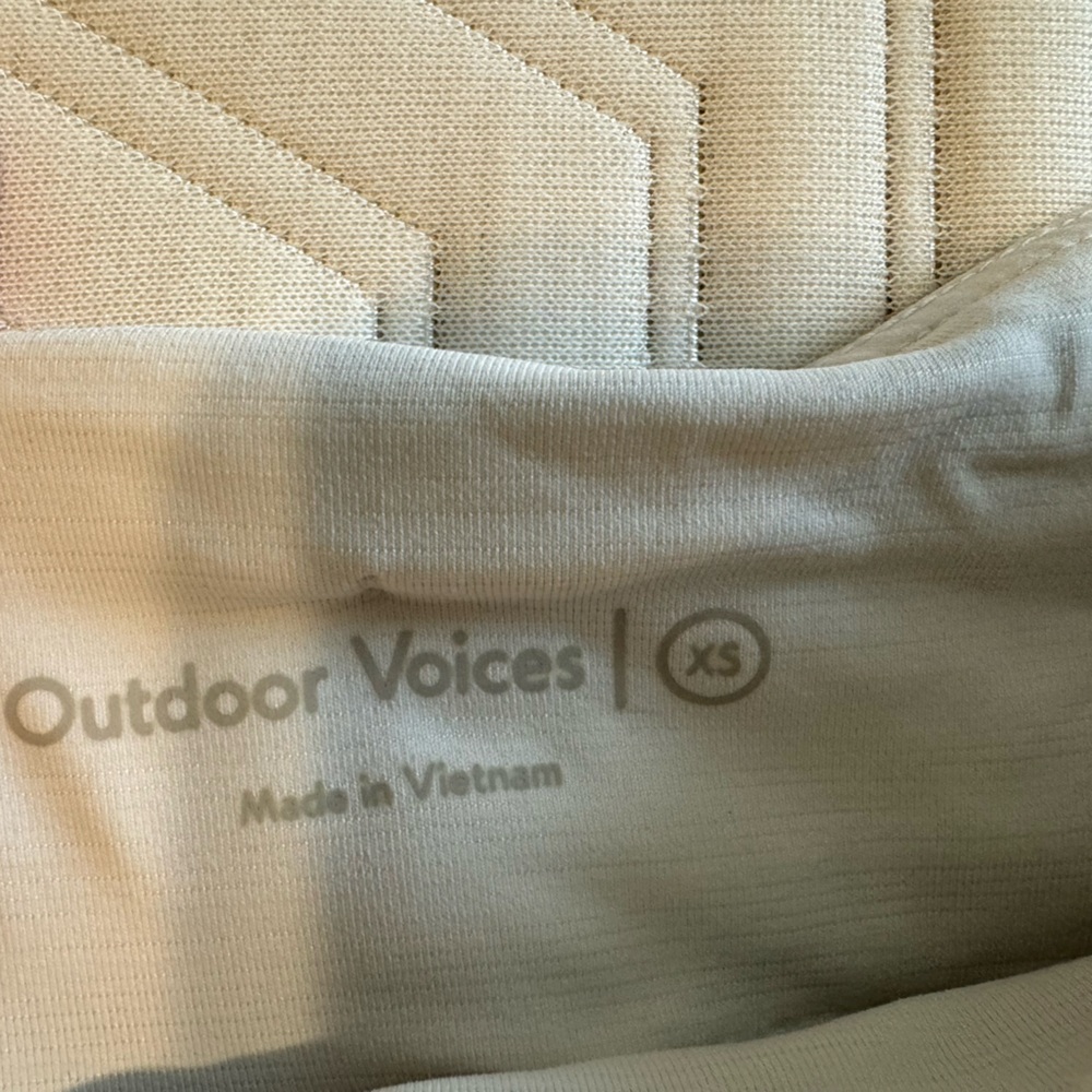 Outdoor voices white running shorts
